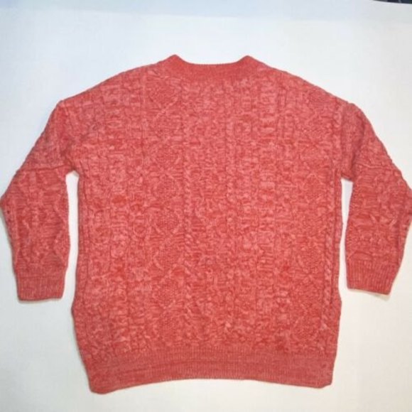Pilcro Anthropologie Jasmine Oversize Cable Knit Sweater Women's Size Small Pink - Picture 3 of 7